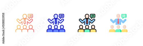 Mentoring Icon set multiple style collection