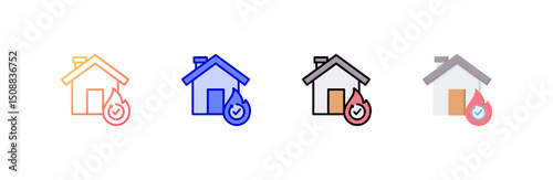 Disaster Recovery Icon set multiple style collection