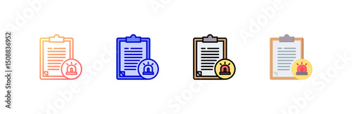 Report Icon set multiple style collection