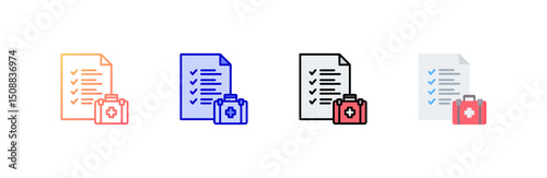 Prepared Icon set multiple style collection