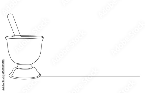 pestle one Continuous line drawing