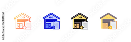 Inventory Management Icon set multiple style collection