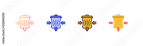 Waste Reduction Icon set multiple style collection