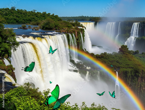  Majesté de la nature et arc-en-ciel