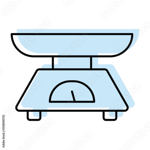 Digital Scale color shadow thinline icon , vector, pixel perfect, illustrator file 
