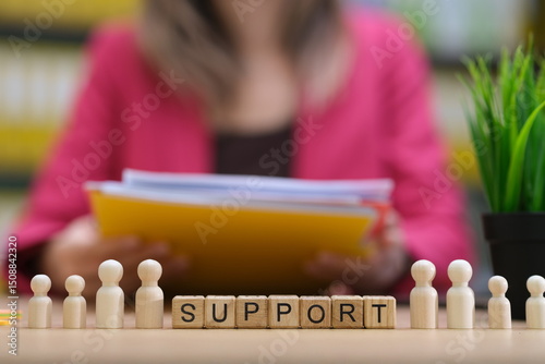 An exemplary and illustrative representation of support within a professional work environment setting
