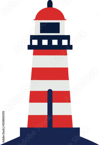 lighthouse on white background