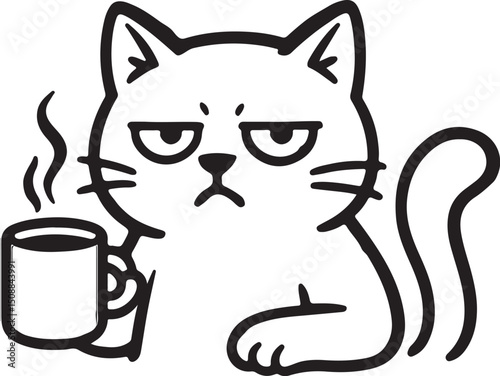 cat with a cup