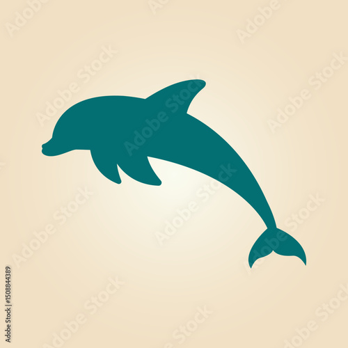 Dolphin trendy artwork magnificent abstract vector illustration colorful practical design