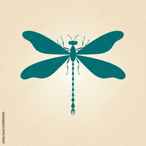 Dragonfly trendy artwork magnificent abstract vector illustration colorful practical design