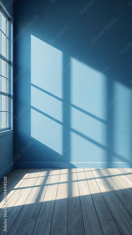 Fototapeta premium blue empty room