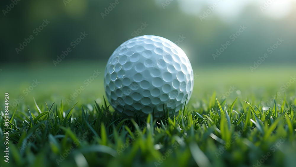 Obraz premium Futuristic Golf Ball Technology: Next-Generation Materials with Advanced Background