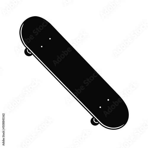 Minimalist Skateboard Vector Silhouette