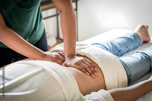 Close-Up Photograph of a Relaxing Massage Therapy Session – Professional Wellness Treatment in Spa Setting