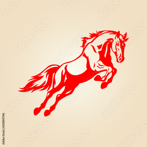 Horse trendy artwork ravishing abstract vector illustration colorful practical design