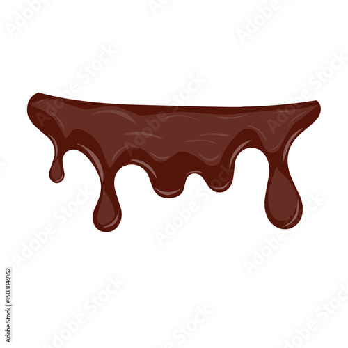 Melted chocolate illustration design
