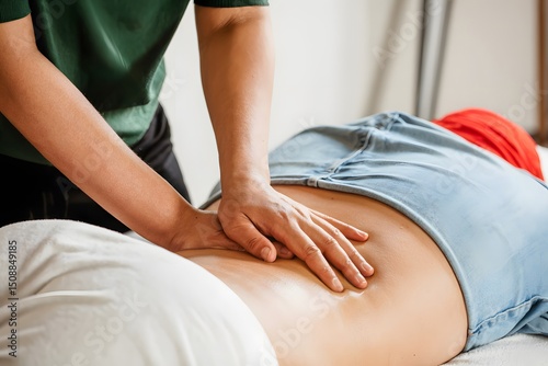Close-Up Photograph of a Relaxing Massage Therapy Session – Professional Wellness Treatment in Spa Setting