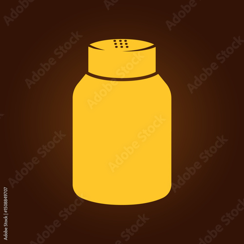 Salt bottle trendy artwork charming abstract vector illustration colorful practical design