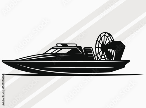 Airboat Silhouette Design of a Fan-Propelled Watercraft for Swamp and Marshland Adventure