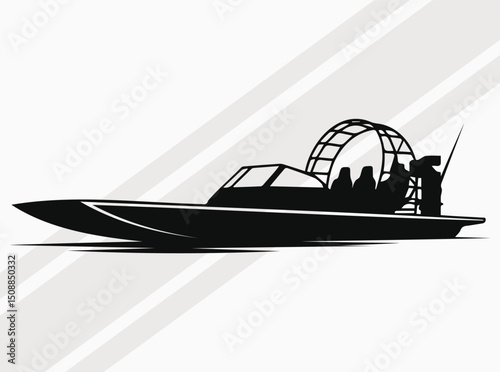 Airboat Silhouette Design of a Fan-Propelled Watercraft for Swamp and Marshland Adventure
