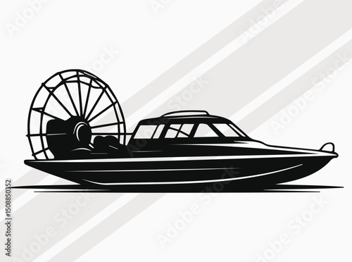 Airboat Silhouette Design of a Fan-Propelled Watercraft for Swamp and Marshland Adventure