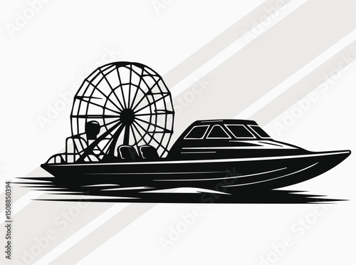 Airboat Silhouette Design of a Fan-Propelled Watercraft for Swamp and Marshland Adventure