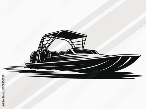 Airboat Silhouette Design of a Fan-Propelled Watercraft for Swamp and Marshland Adventure