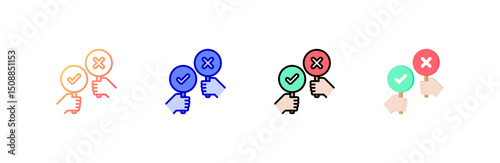 Decision Making Icon set multiple style collection
