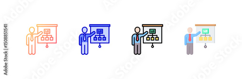 Presentation Icon set multiple style collection