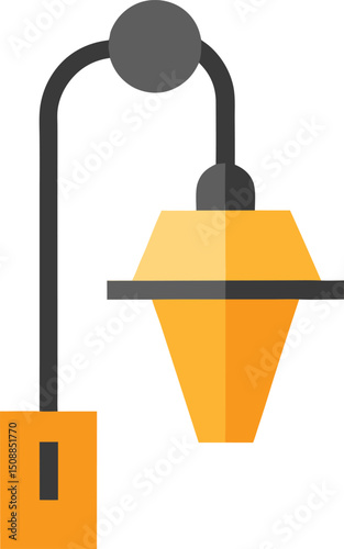 old lamp on a white background