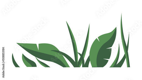 green bamboo leaves