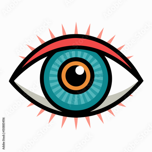 vector eye icon blue