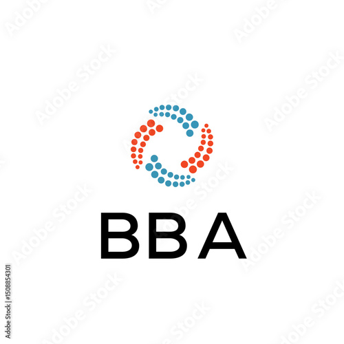 BBA Letter logo white background