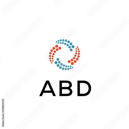 ABD Letter logo white background