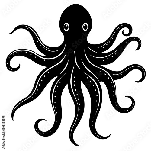 octopus vector illustration white background