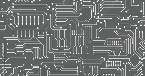 Electronics board. Circuit board electronic hi tech pattern. Vector abstract technology on black background.