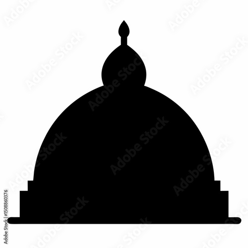silhouette of taj mahal