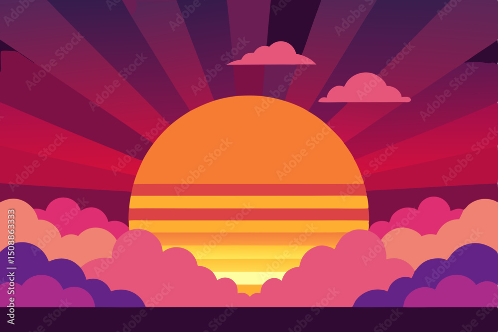 Obraz premium sunset over the city