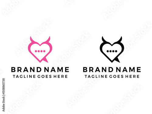 heart and devil symbol icon design vector isolated on transparent background