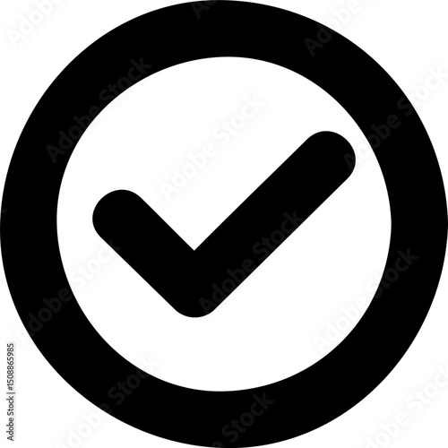 check mark icon on metal internet button