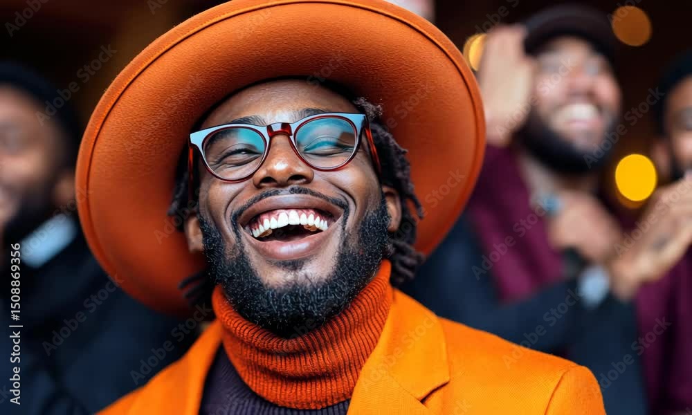 Exciting fashion showcase featuring vibrant colors and joyful expressions in urban setting