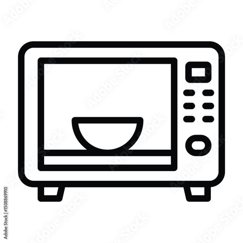 Microwave line icon , vector, pixel perfect, illustrator file
