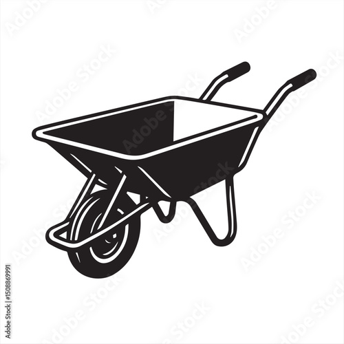 wheelbarrow isolated on white