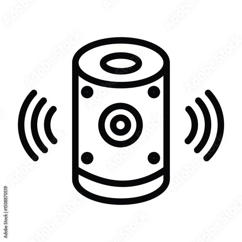 Smart Speaker line icon , vector, pixel perfect, illustrator file 
