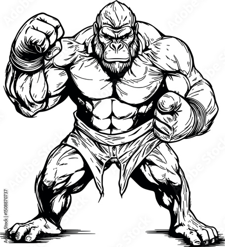 boxer monkey fighter