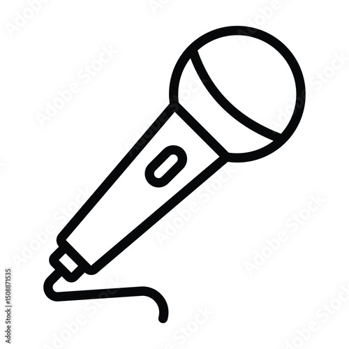 Wireless Microphone line icon , vector, pixel perfect, illustrator file 
