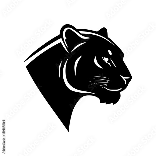 Leopard Head silhouettes Illustration