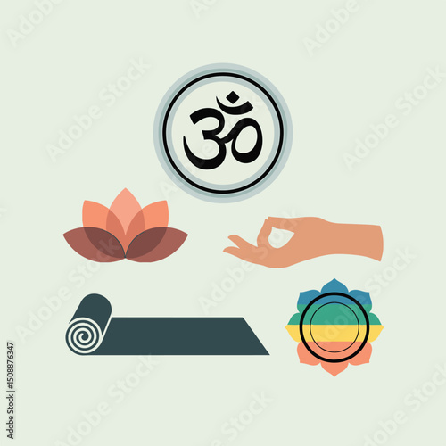 Minimalist yoga icon pack high quality vector graphics