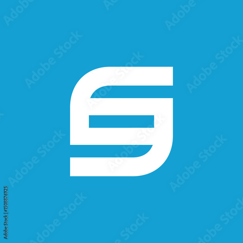 Monogram Letter S Eg EJ logo design vector template
