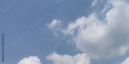 Abstract background with clouds smoke. Sky blue background. Abstract cloudscape watercolor background texture.	